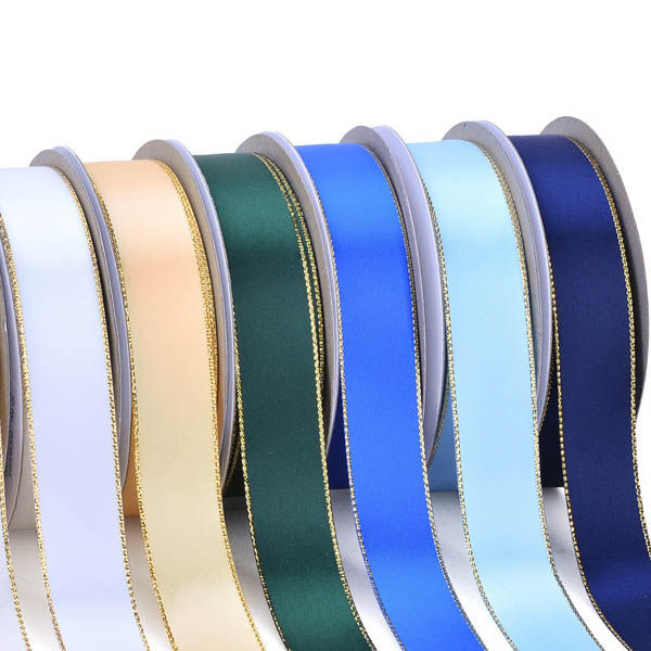 Gold Metallic Edge Satin Ribbon