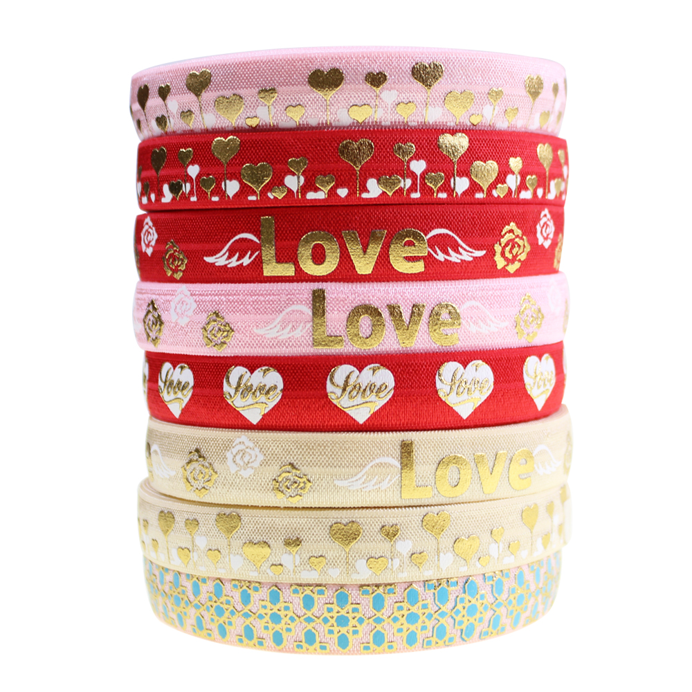 Printed Fold over Elastic Ribbon